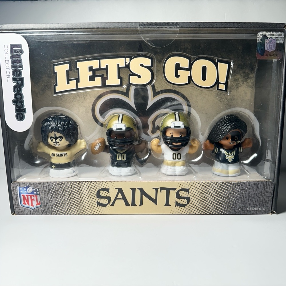 LITTLE PEOPLE FISCHER NEW ORLEANS SAINTS NFL COLLECTIBLE FIGURINES NEW IN BOX